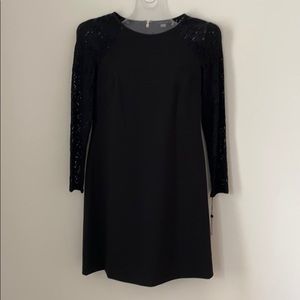 Tommy Hilfiger Black Lace Long Sleeve Dress 10 NEW